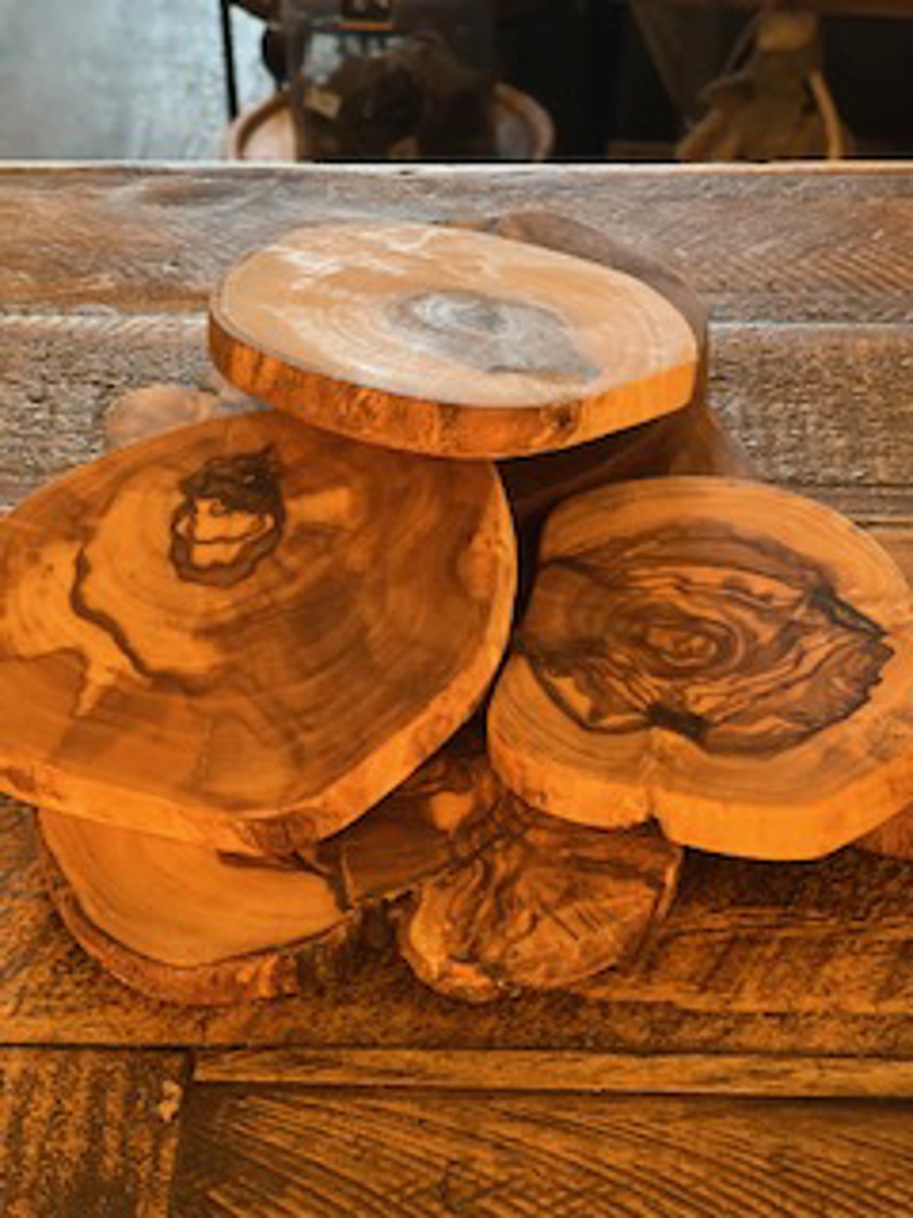 Artisan Olive Wood Crafted Coaster