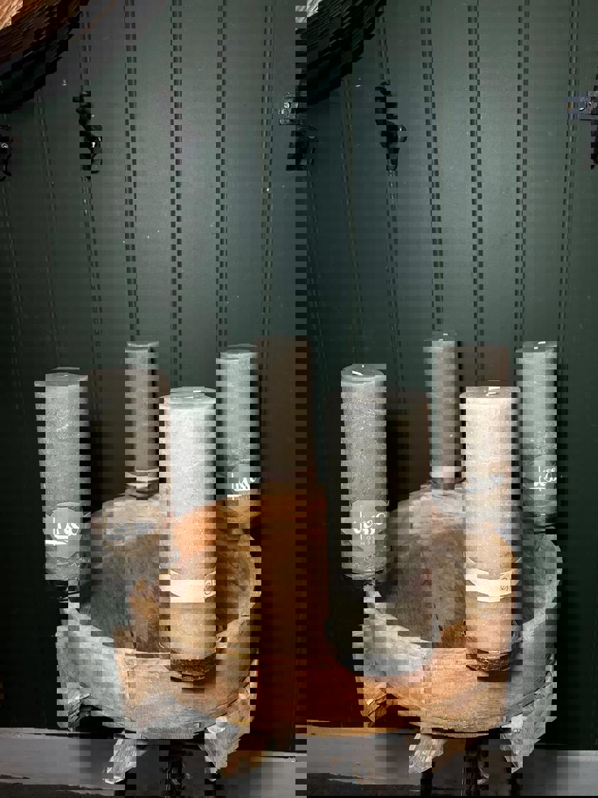 Wood Candle Holder Wreath