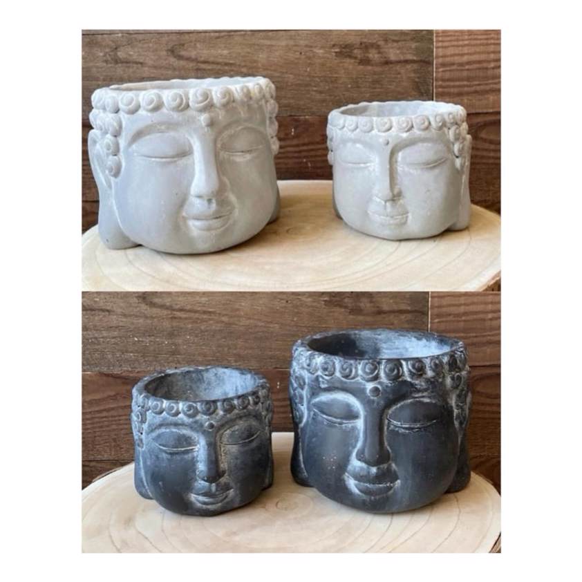 Dark Grey Buddha Plant Pots