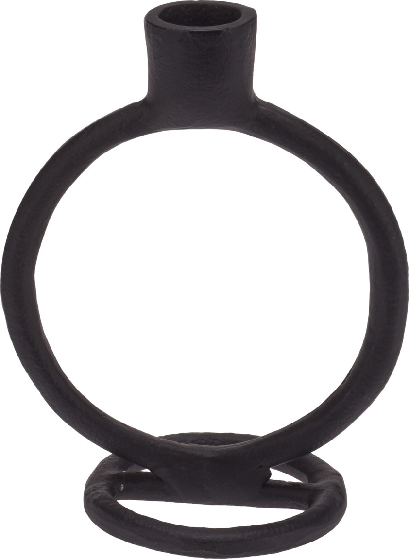 Small Black Circle Metal Candle Holder