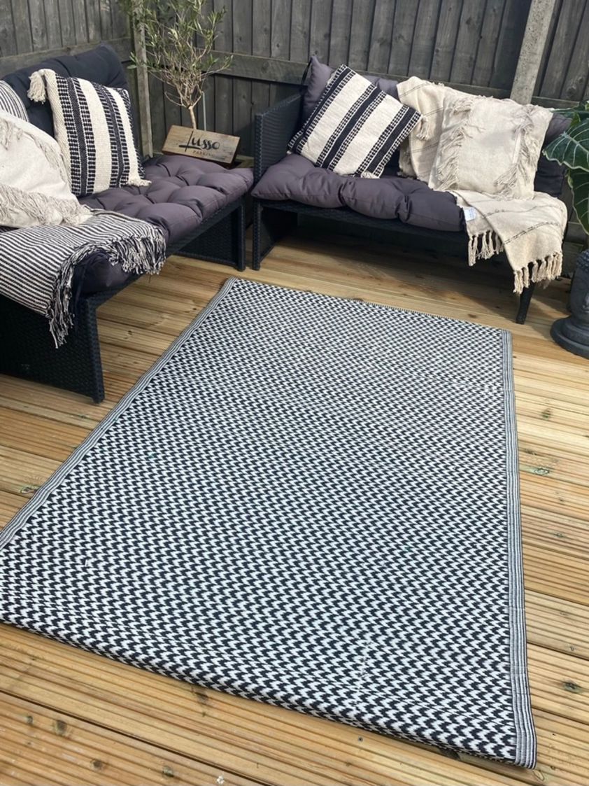 Black Style 1 120x180cm Indoor/Outdoor Floor Mat