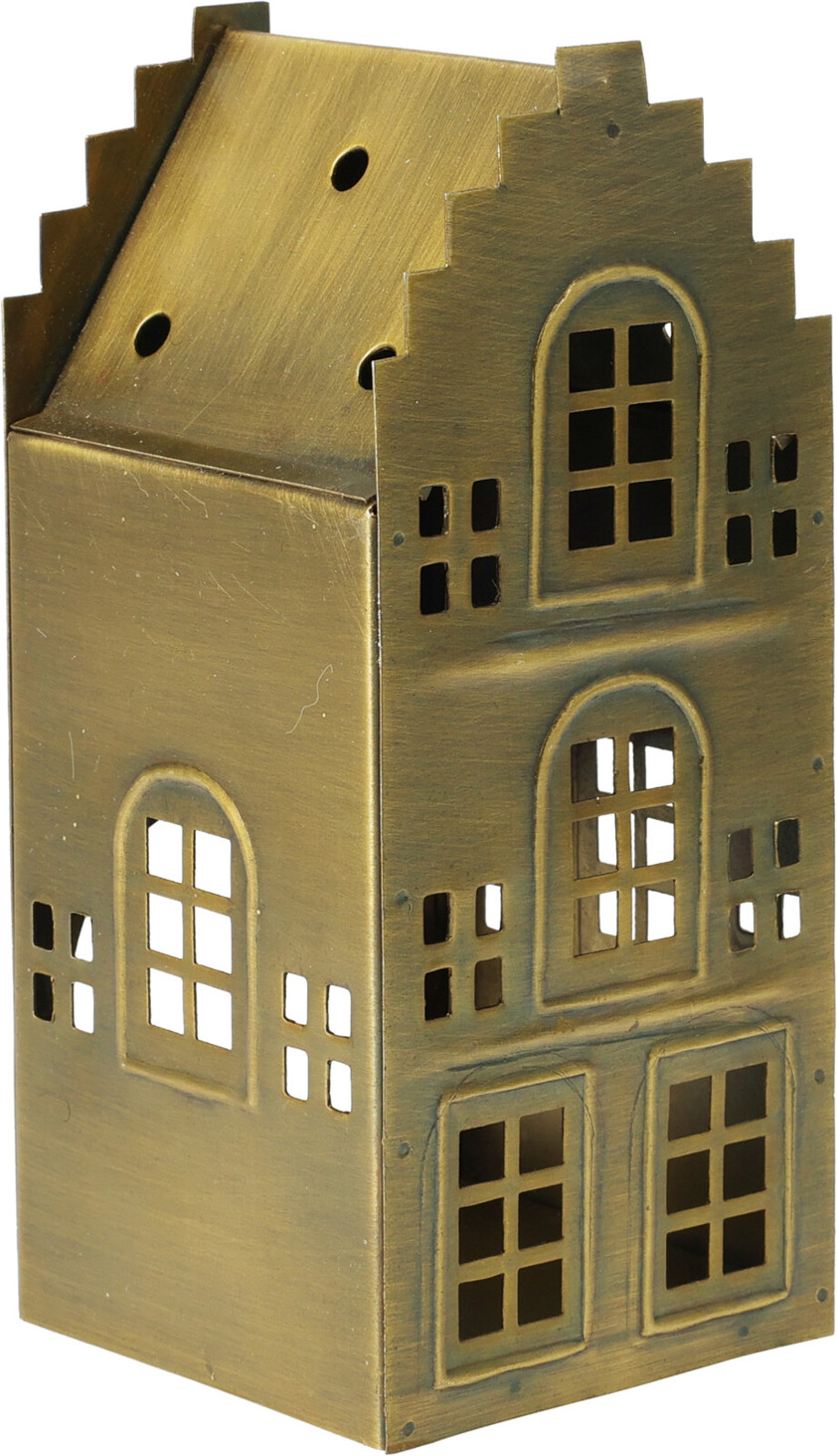 Medium Antique Brass House 17cm