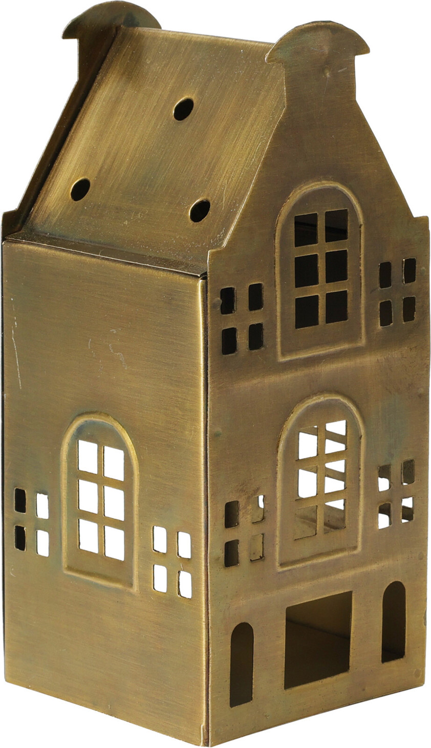 Medium Antique Brass House 17cm