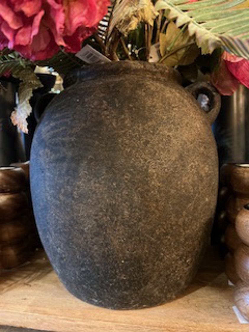 Earthenware Black Vase