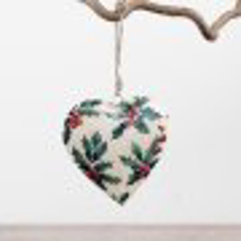 Hanging Holly Design Metal Decor