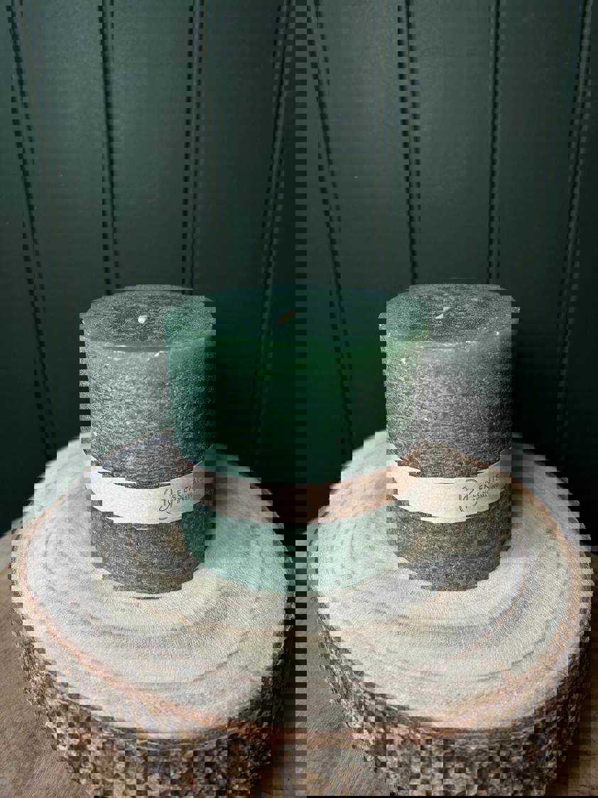 Green Pillar Candle 10cm x 9cm
