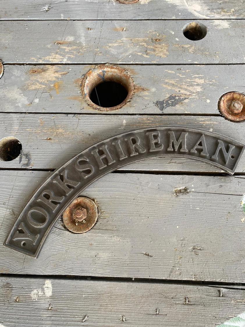 Curved Yorkshireman Cast Antique Iron Sign