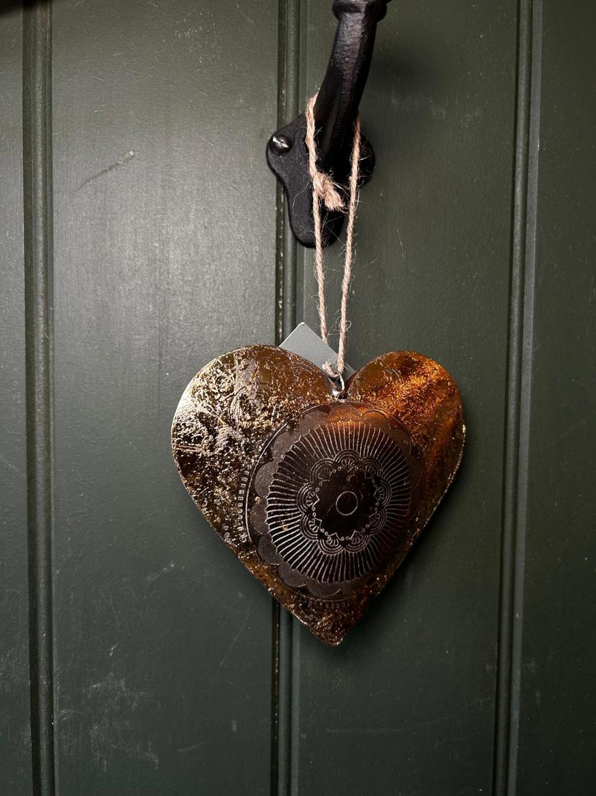 Gold & Silver Metal Heart