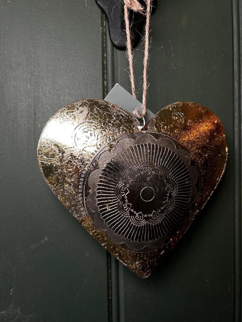 Gold & Silver Metal Heart