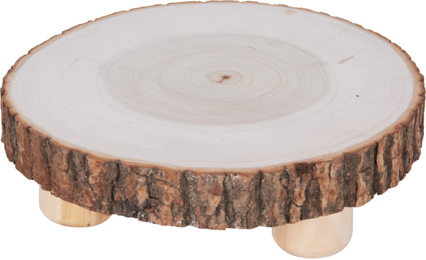 Bark Slice Wood Stand
