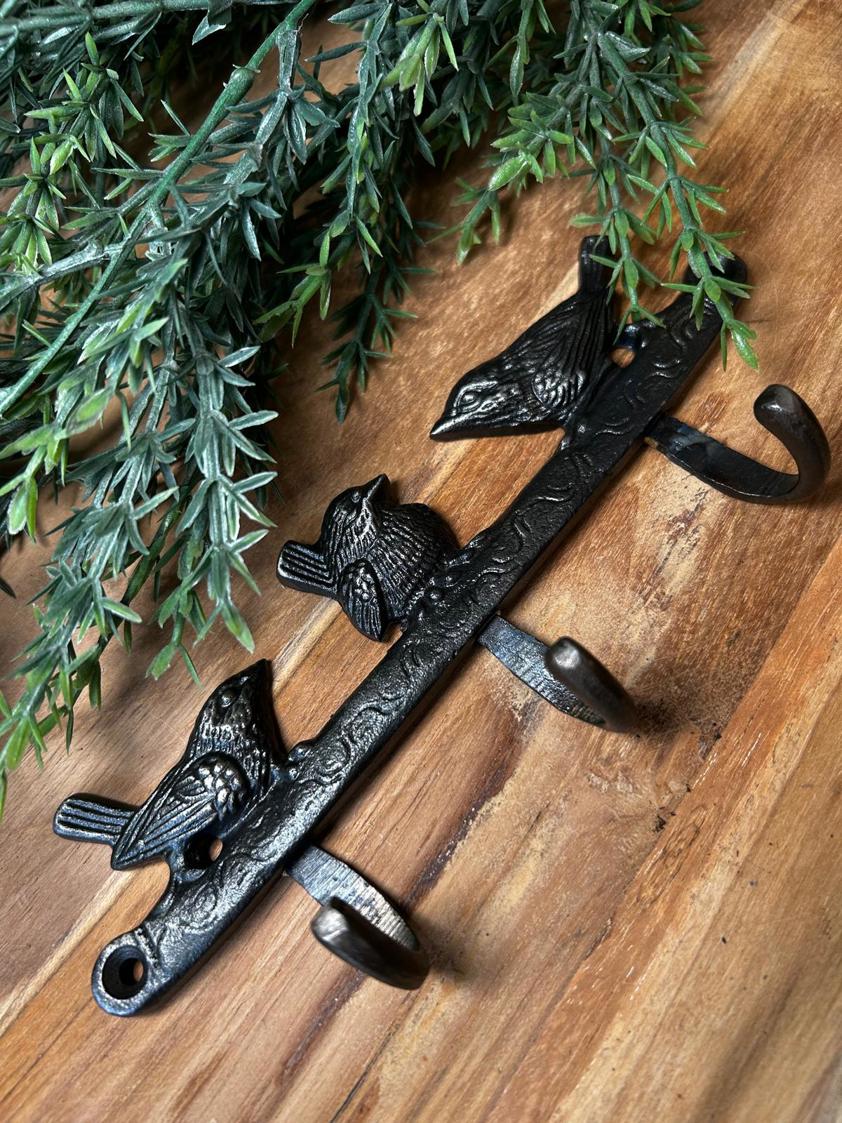 Cast Iron 3 Bird Coat Hook
