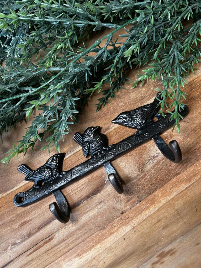Cast Iron 3 Bird Coat Hook