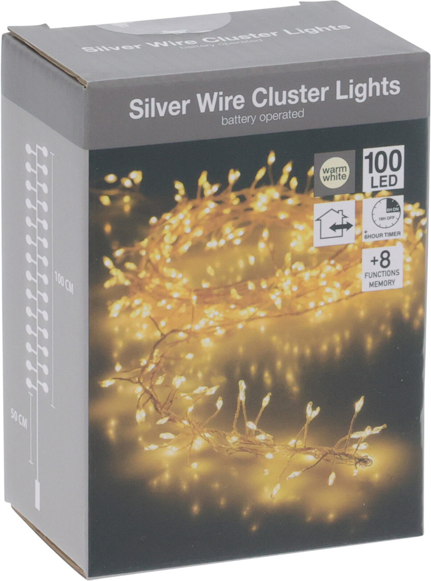 Silver Wire Cluster Warm White Lights Silver Wire Cluster Warm White Lights
