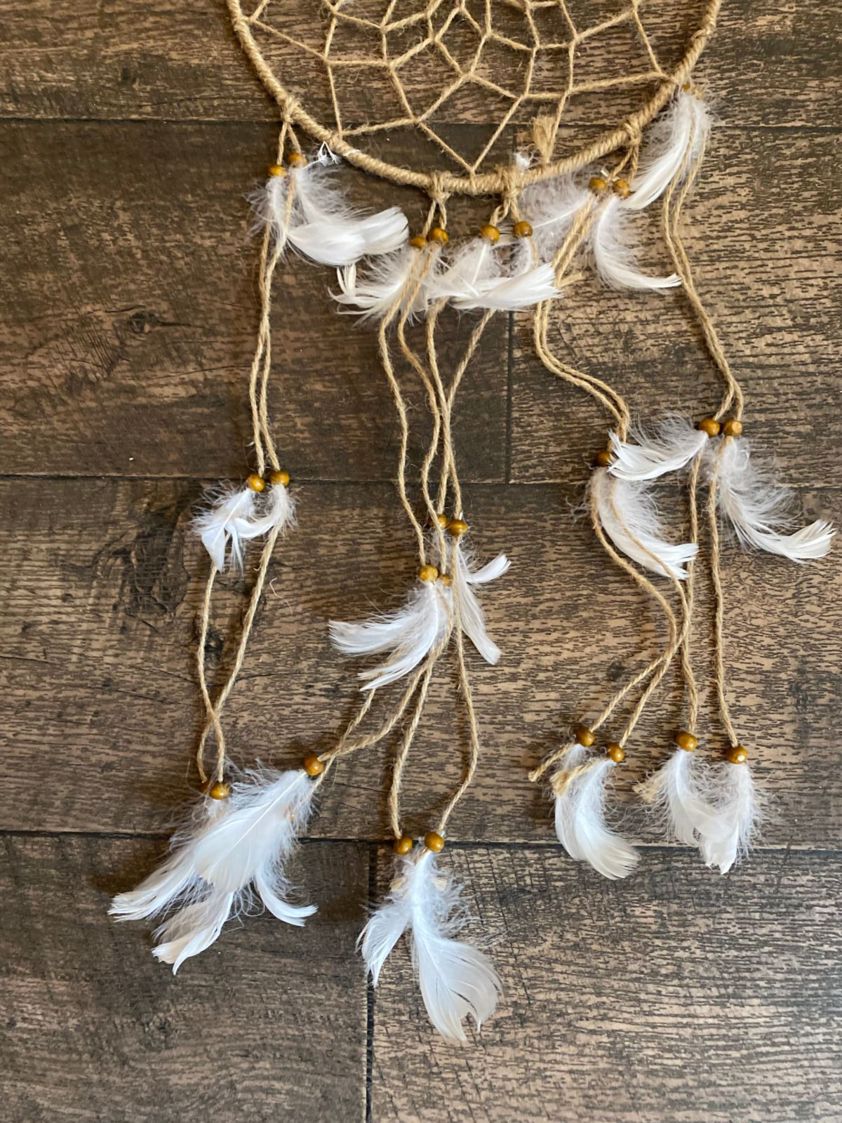 Jute Dream Catcher with Feathers