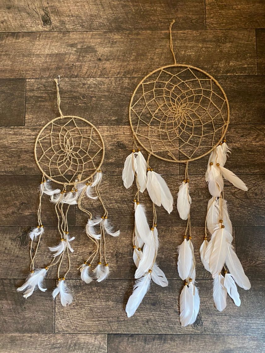 Jute Dream Catcher with Feathers
