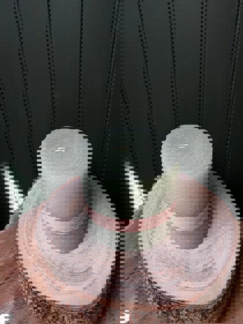 Light Green Pillar Candle 10cm x 9cm