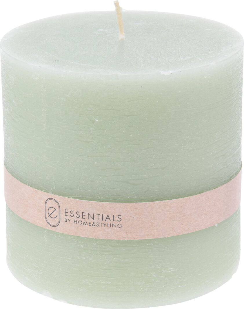 Light Green Pillar Candle 10cm x 9cm