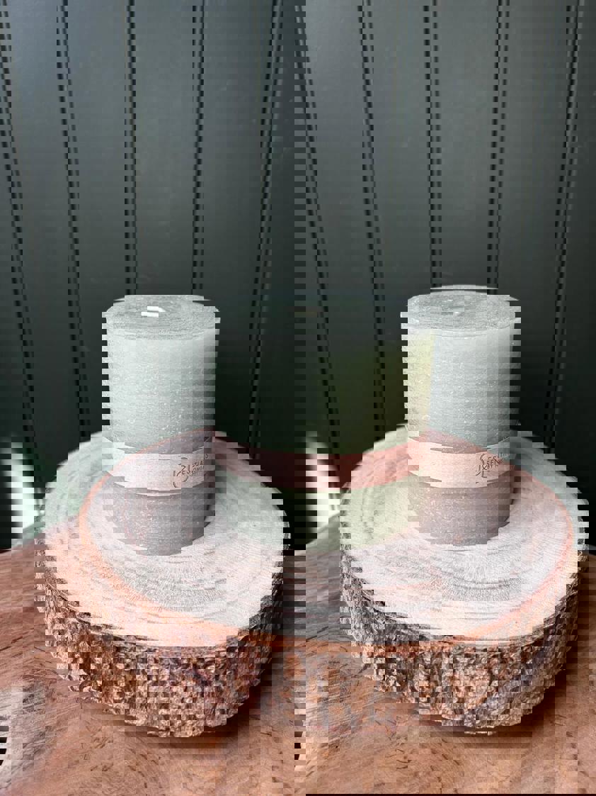 Light Green Pillar Candle 10cm x 9cm