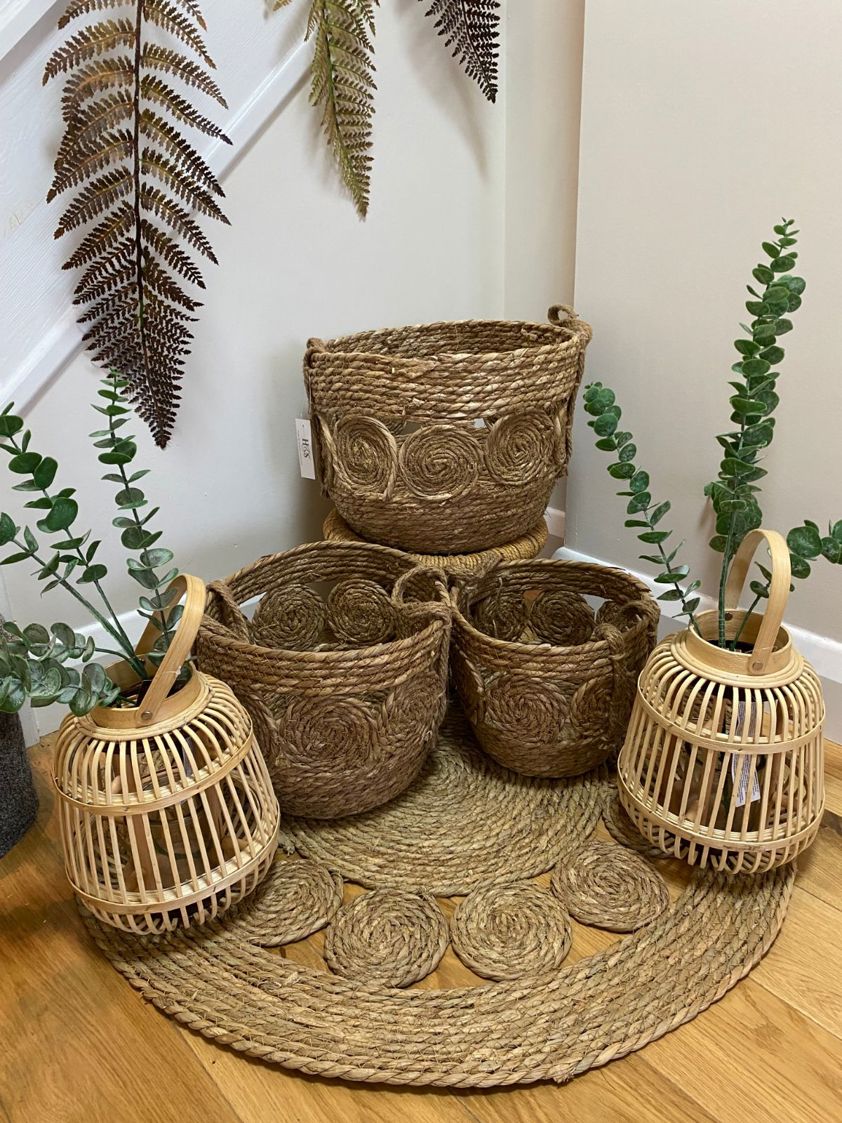 Natural Cattail Baskets