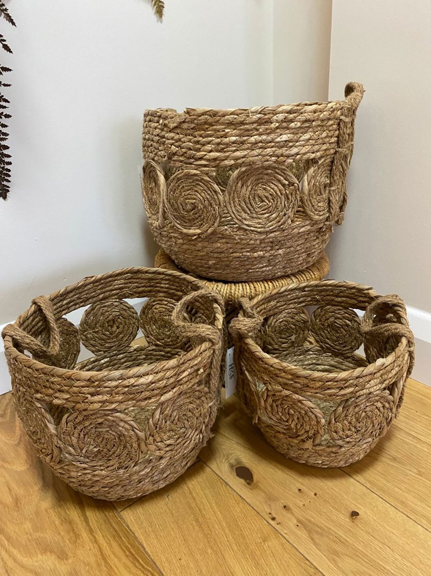 Natural Cattail Baskets