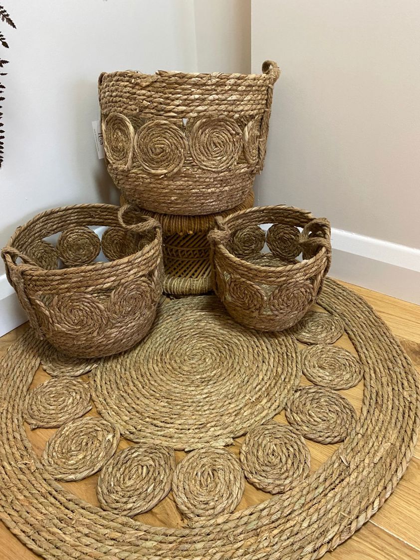 Natural Cattail Baskets