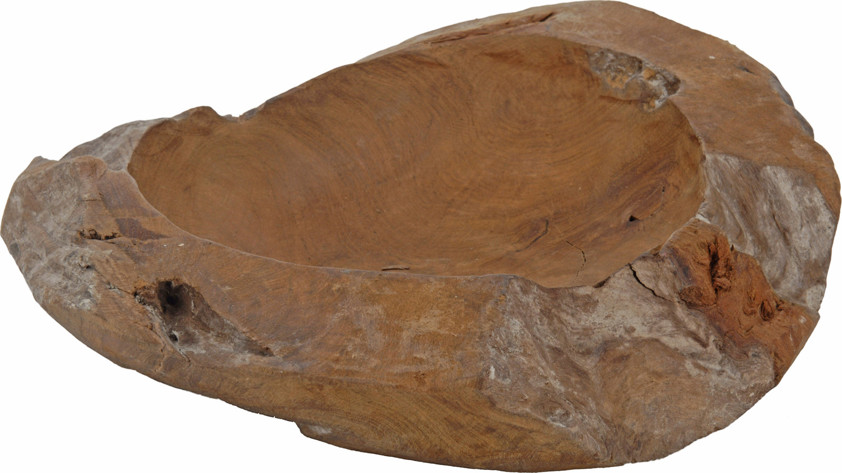 Small Rustic Teak Wood Bowl