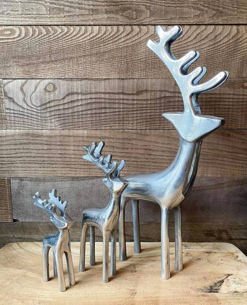 Large Stag Pair Offer A04020240/60 Standing Silver Stags