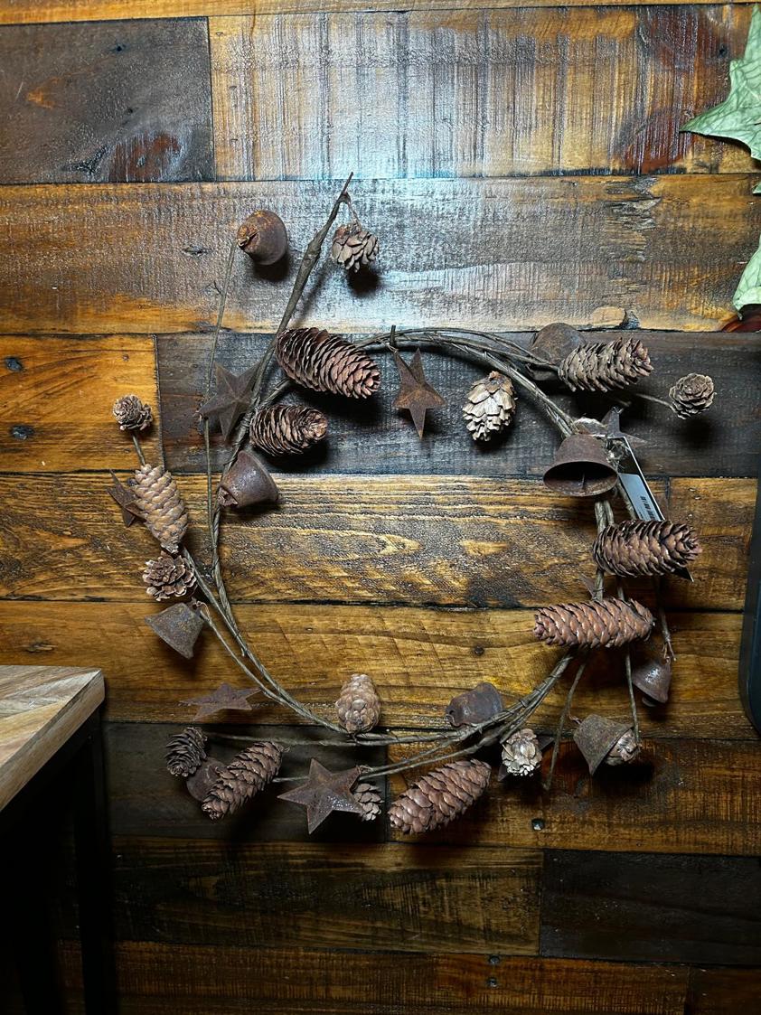 Pinecone & Bell Wreath