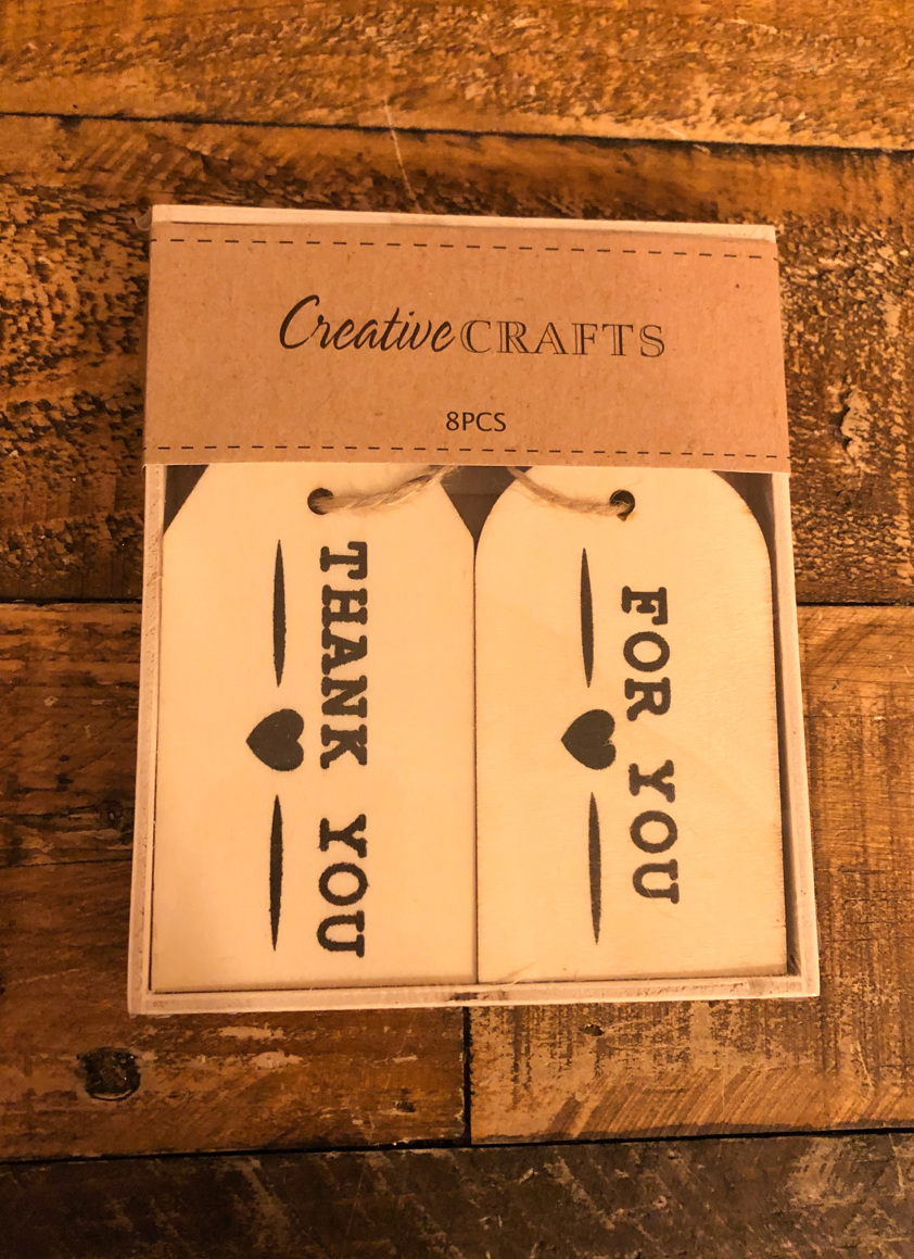 Thank You/For You Wood Gift Tags