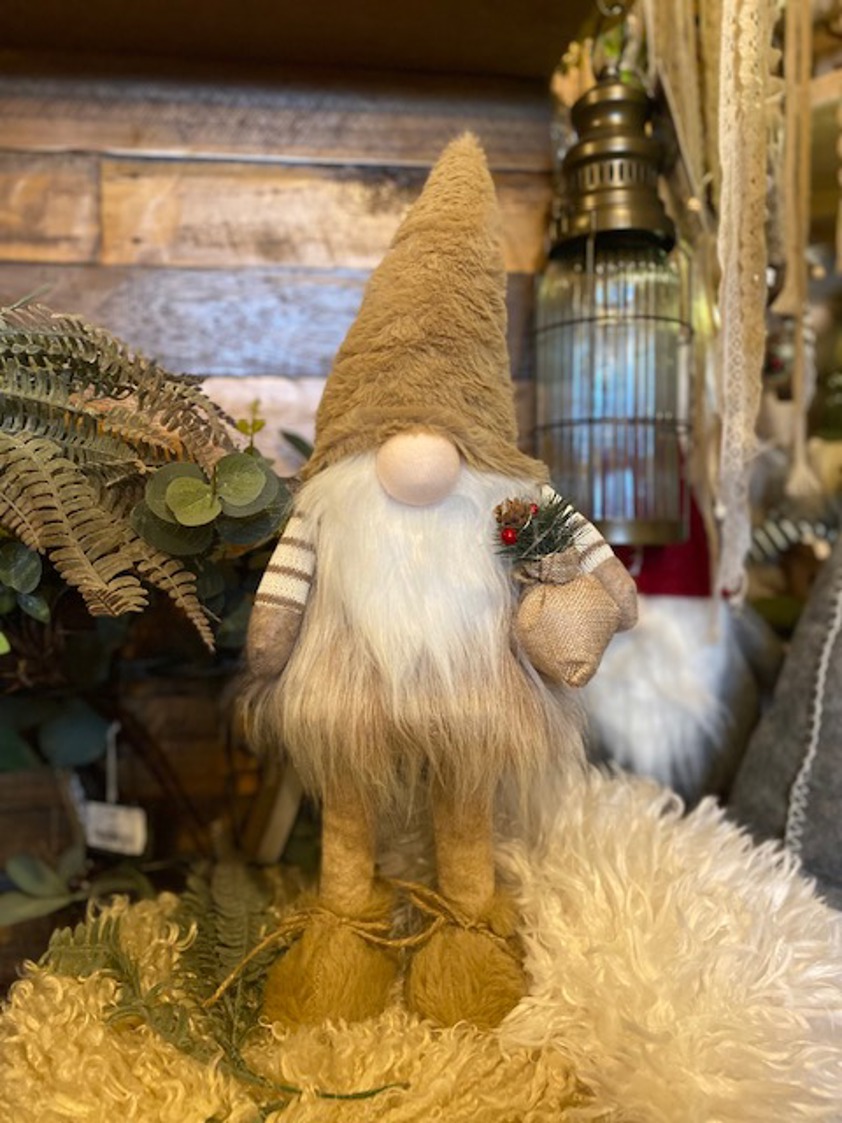 Small white beard Pluche Gonk  with LED