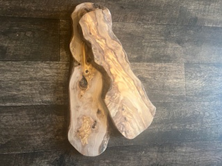 Olive Wood Rustic Long Slim Board