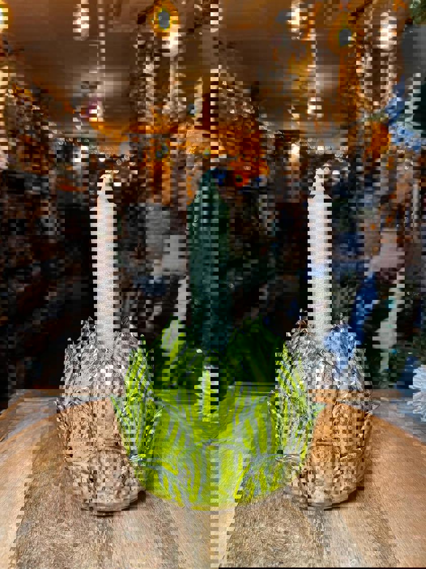 Green Artichoke Candle Holder