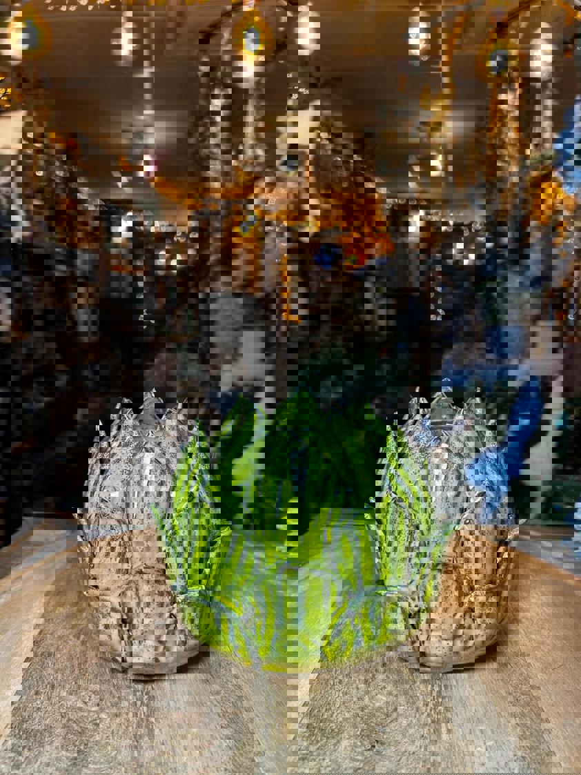 Green Artichoke Candle Holder