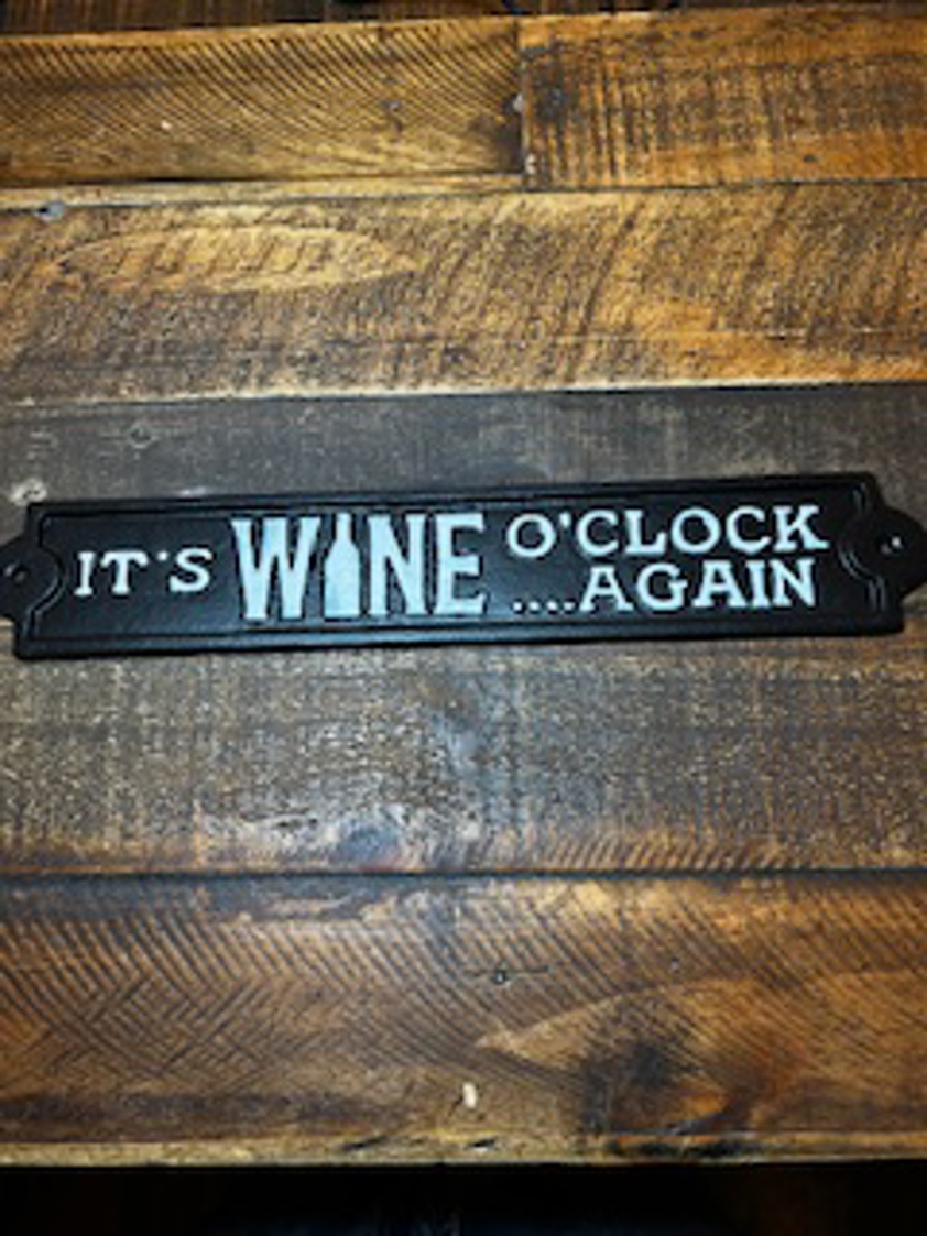 Wine oclock Metal Sign