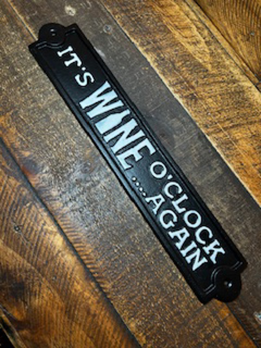Wine oclock Metal Sign
