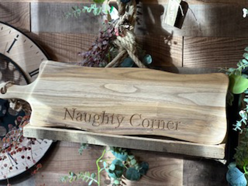 Naughty Corner Wavy Engraved Grazing Board