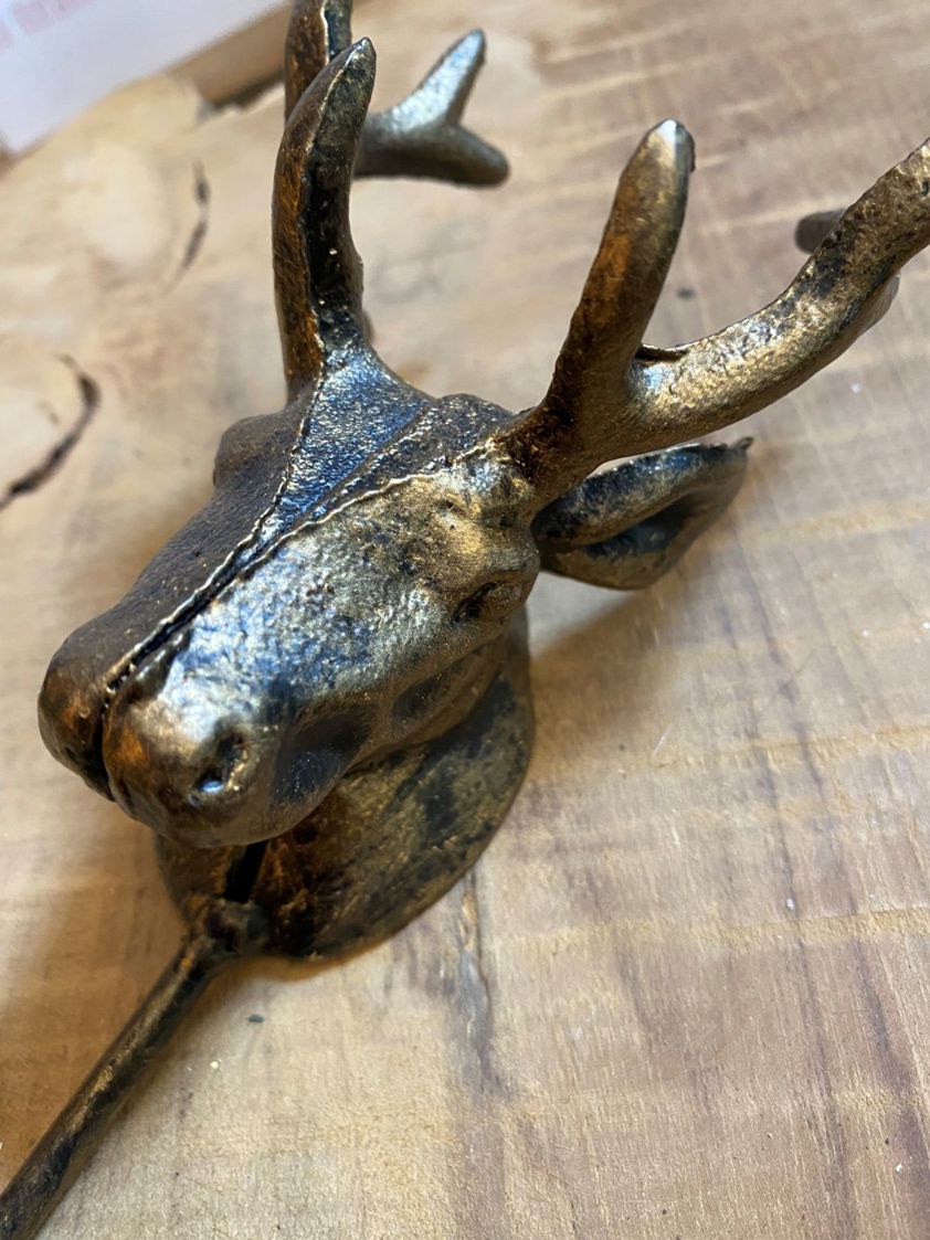 Antique Bronze Stag Hook