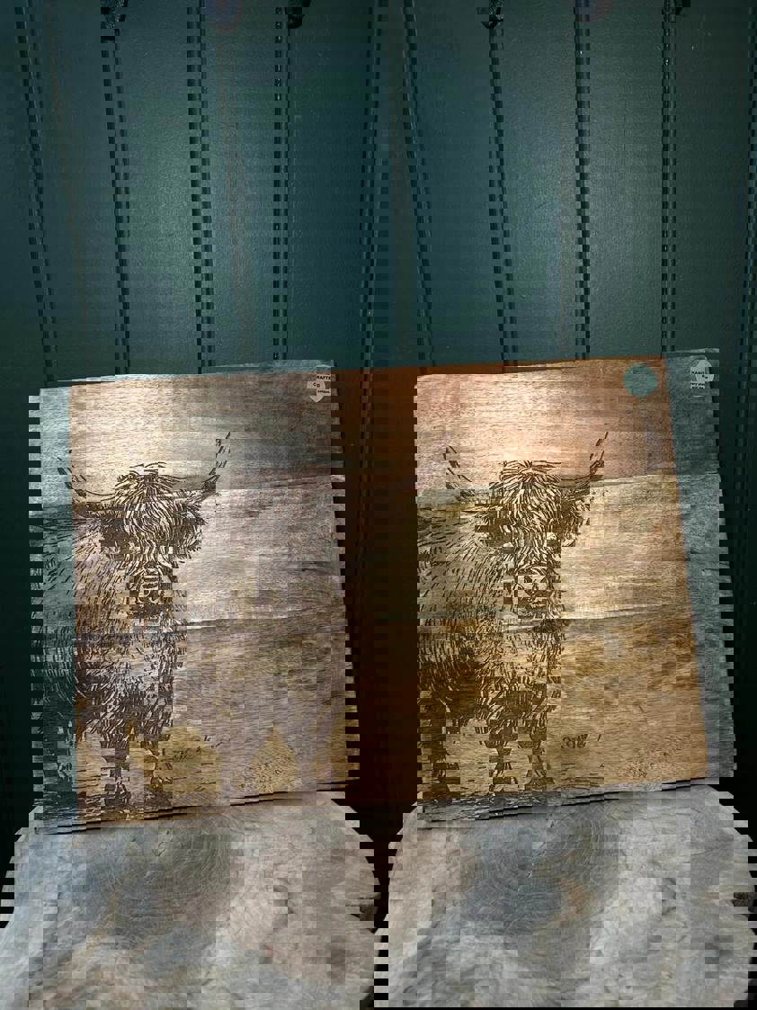 Highland Cow Mango Wood Placemat