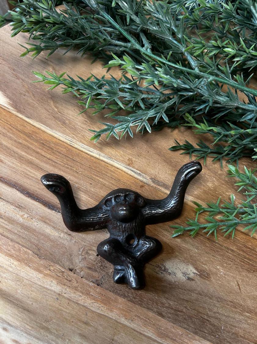 Antique Iron Monkey Hook