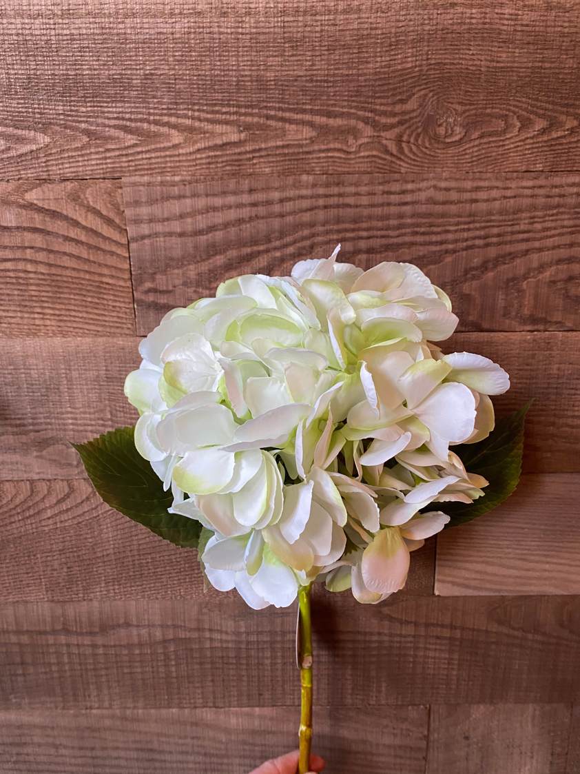 White with a green tint Artificial Hydrangeas