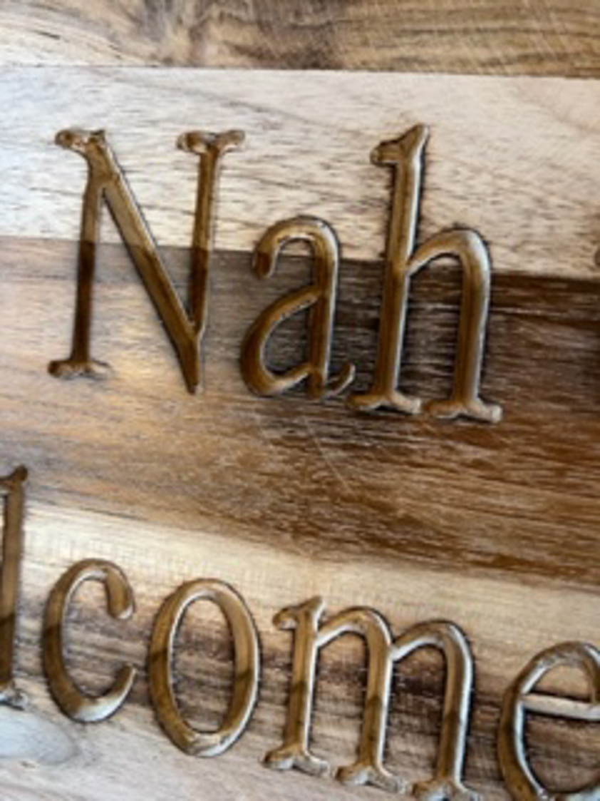 Yorkshire Born Wavy Edge Wood Sign