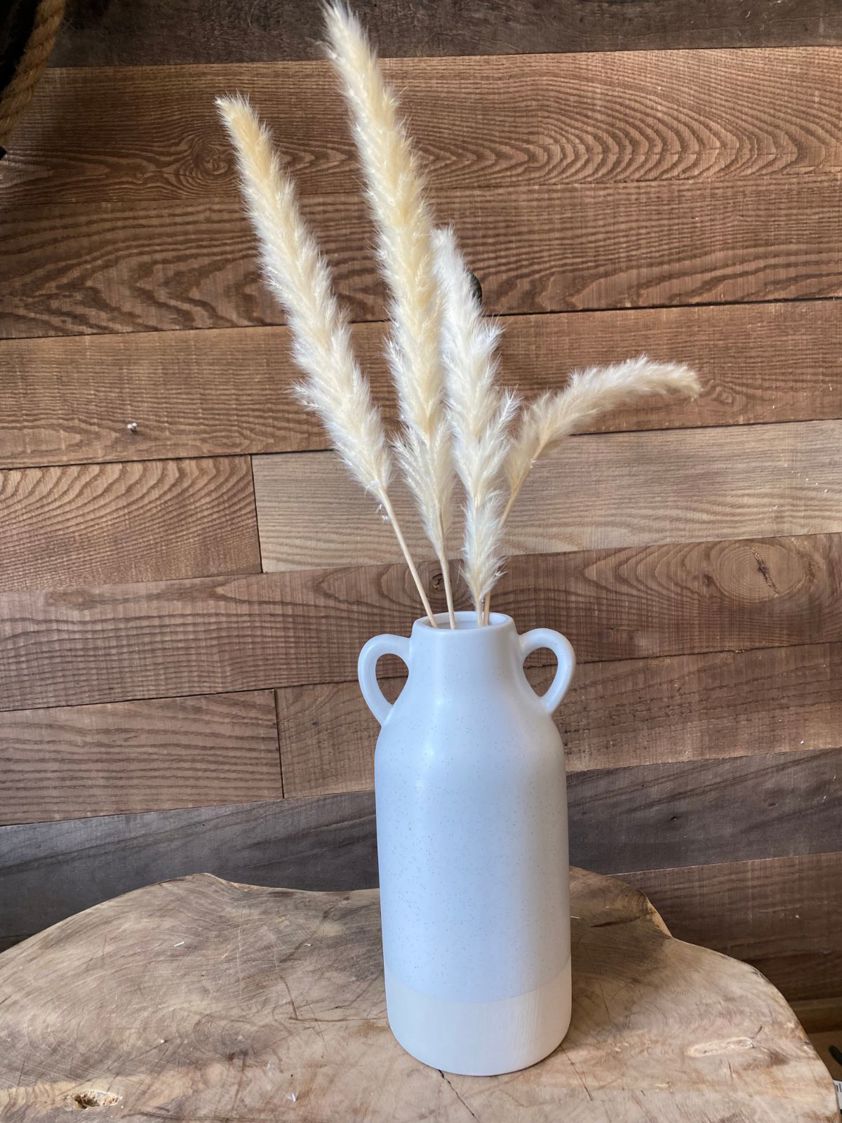 Two Toned White Ceramic Vase