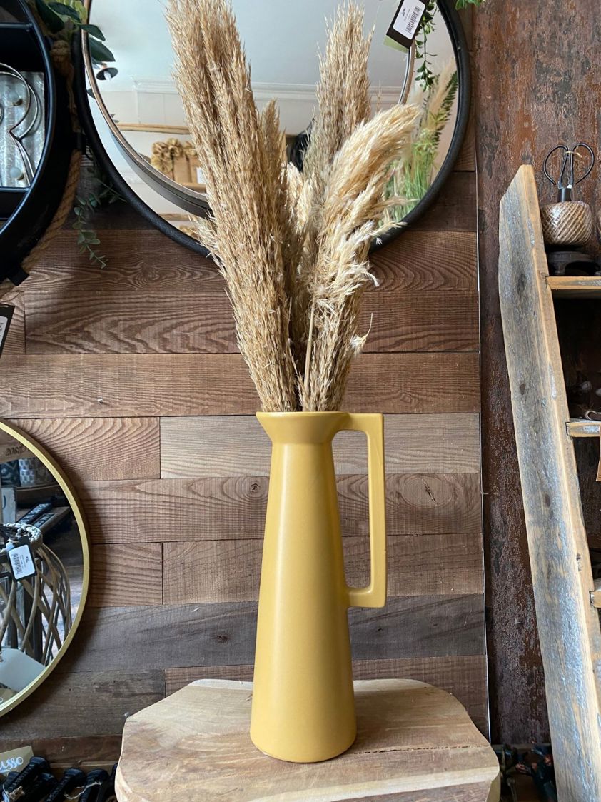 Slim Mustard Ceramic Vase