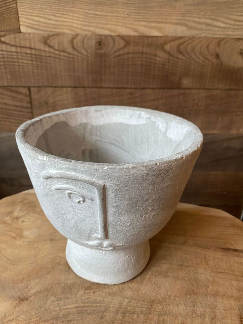 Round Ceramic Head Pot