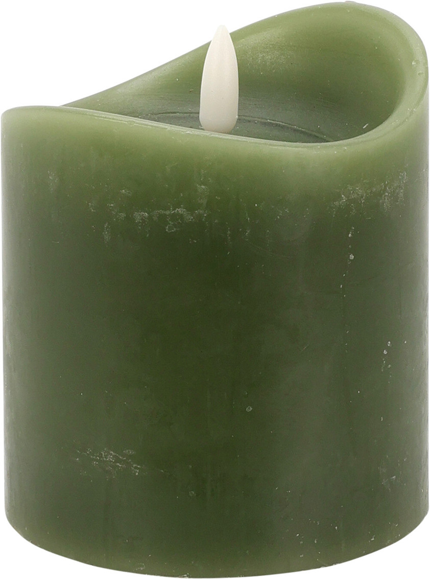 LED Olive Green Candle