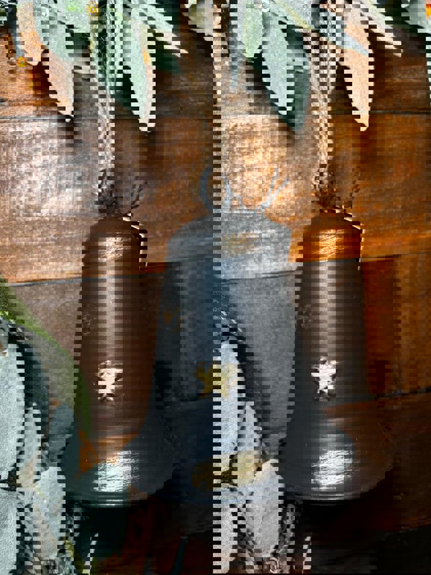 Black & Gold Bell with Jute Hanger Black & Gold Bell with Jute Hanger