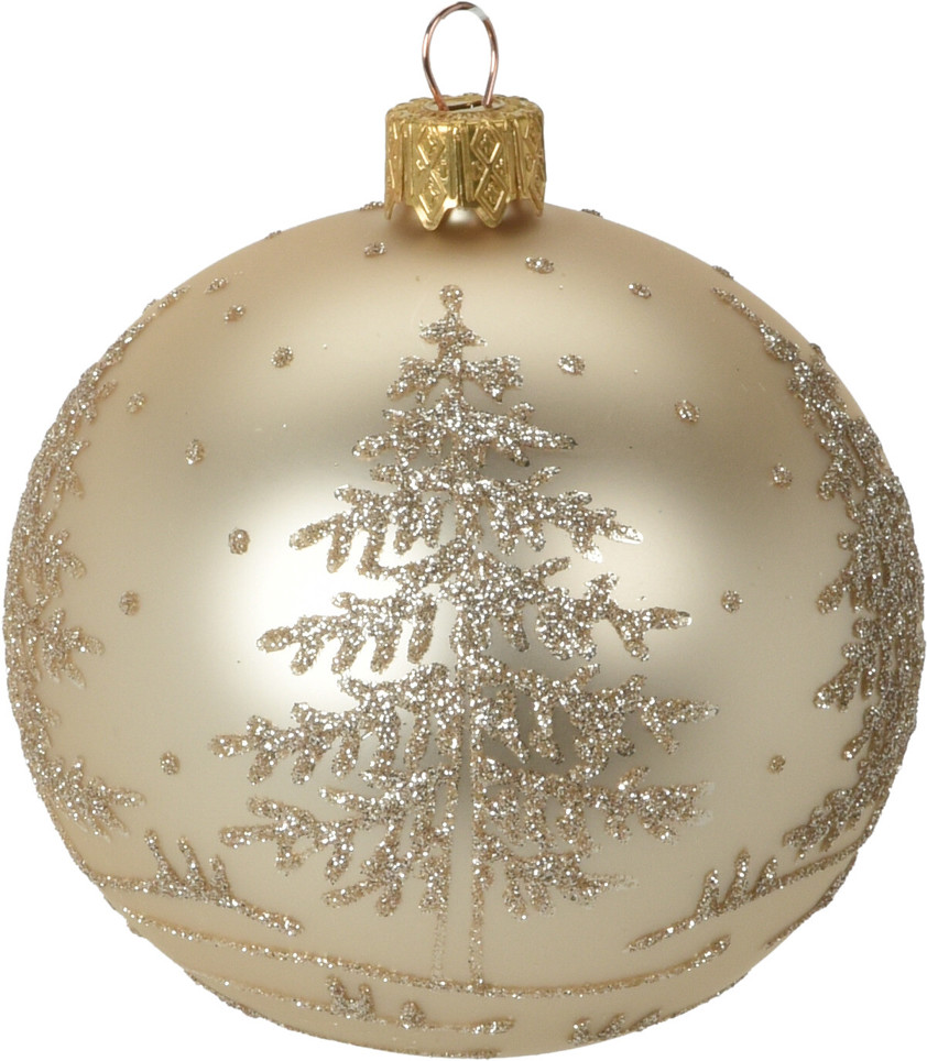 Hand Blown Glass Gold Trees Bauble Hand Blown Glass Gold Trees Bauble