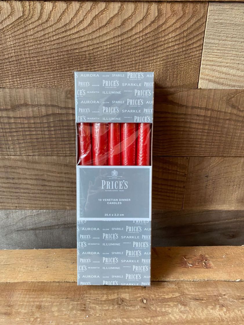 Red Box of 10 Dinner Candles