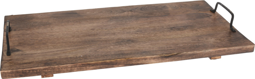 Mango Wood Serving/Grazing Board with Metal Detail