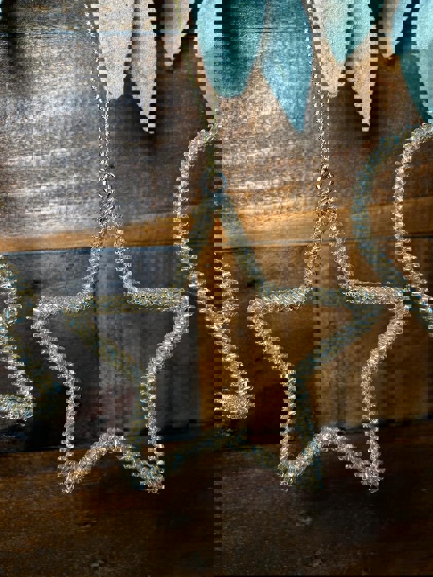 Beaded Gold Hanging Decor Beaded Gold Hanging Decor